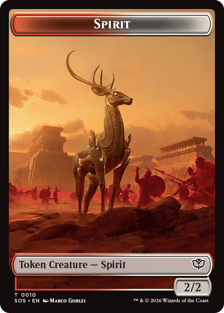 Inkling (0006) // Spirit (0010) Double-Sided Token [Secrets of Strixhaven Tokens] | Chromatic Games