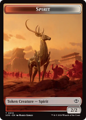 Copy // Spirit (0010) Double-Sided Token [Secrets of Strixhaven Tokens] | Chromatic Games