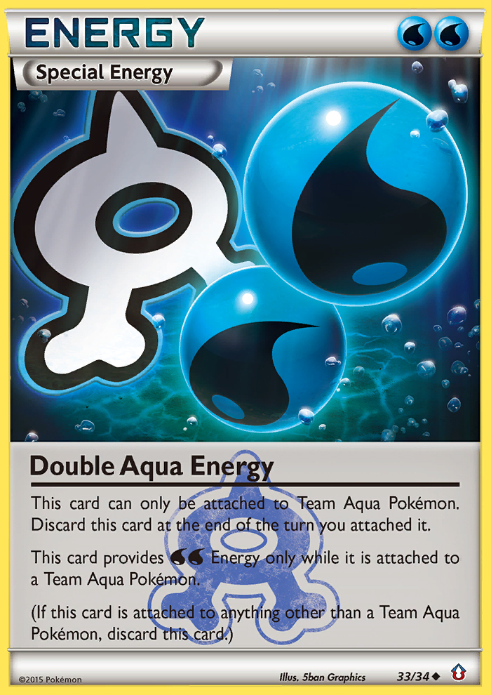 Double Aqua Energy (33/34) [XY: Double Crisis] | Chromatic Games