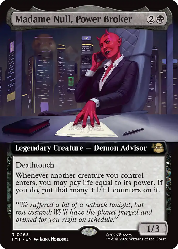 Madame Null, Power Broker (Extended Art) [Teenage Mutant Ninja Turtles] | Chromatic Games