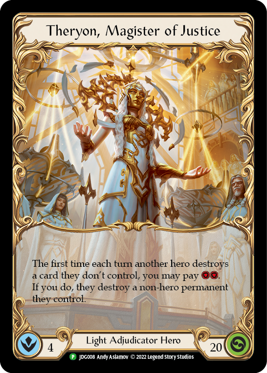 Theryon, Magister of Justice [JDG008] (Promo)  Rainbow Foil | Chromatic Games