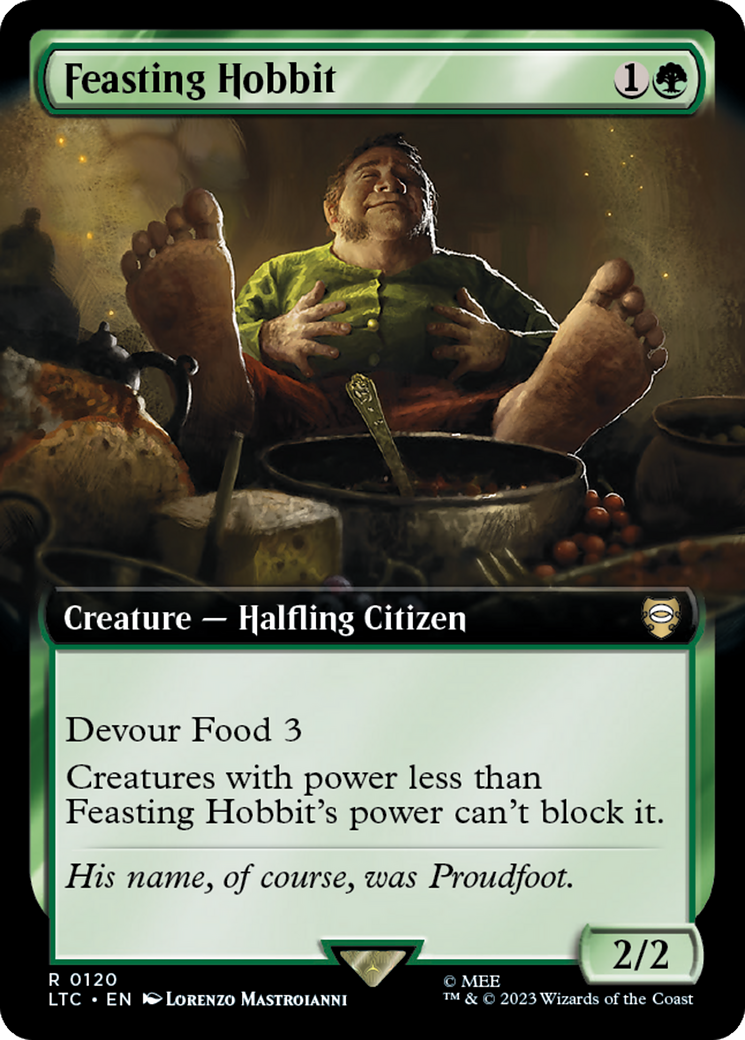 Feasting Hobbit (Extended Art) [The Lord of the Rings: Tales of Middle-Earth Commander] | Chromatic Games