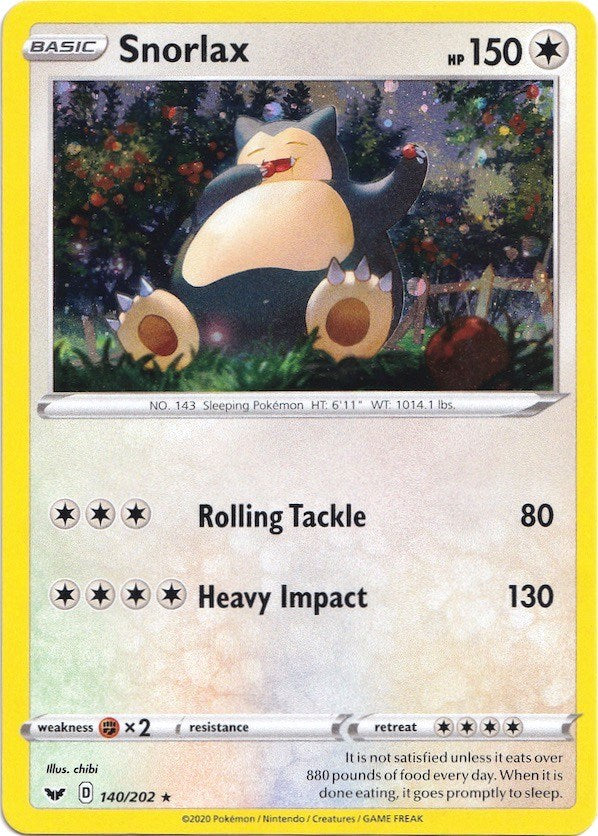 Snorlax (140/202) (Cosmos Holo) [Sword & Shield: Base Set] | Chromatic Games