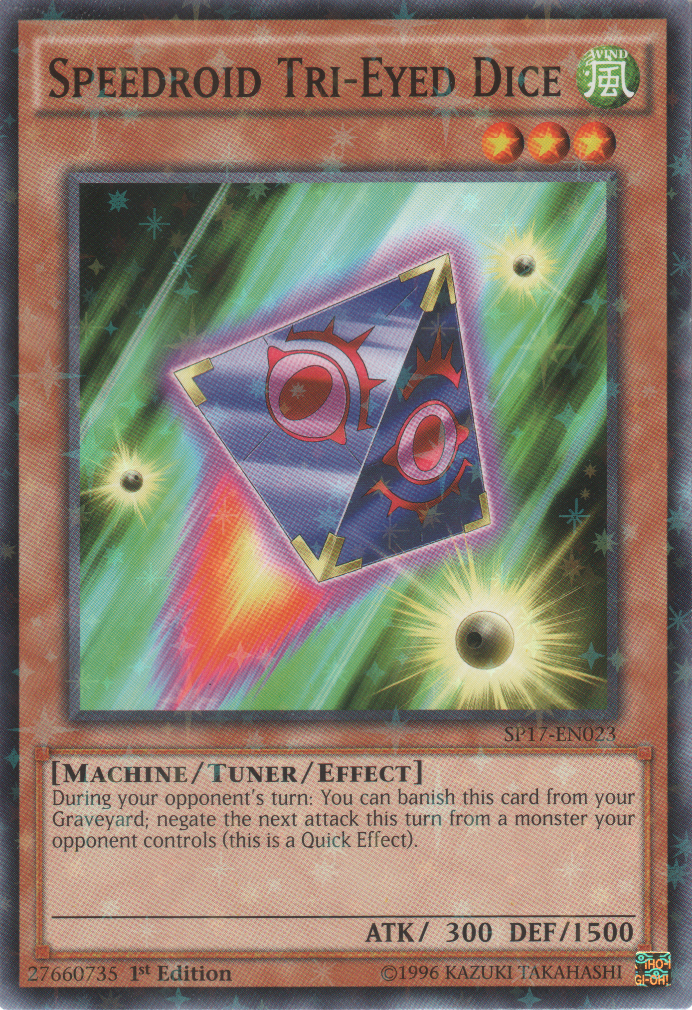 Speedroid Tri-Eyed Dice [SP17-EN023] Starfoil Rare | Chromatic Games