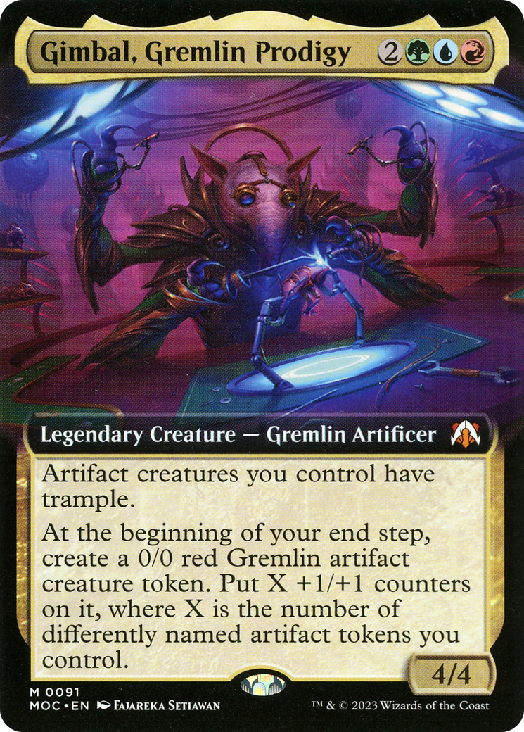 Gimbal, Gremlin Prodigy (Extended Art) [March of the Machine Commander] | Chromatic Games