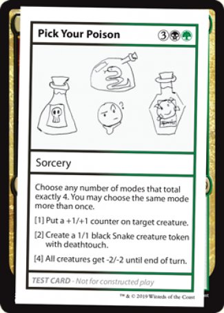 Pick Your Poison (2021 Edition) [Mystery Booster Playtest Cards] | Chromatic Games