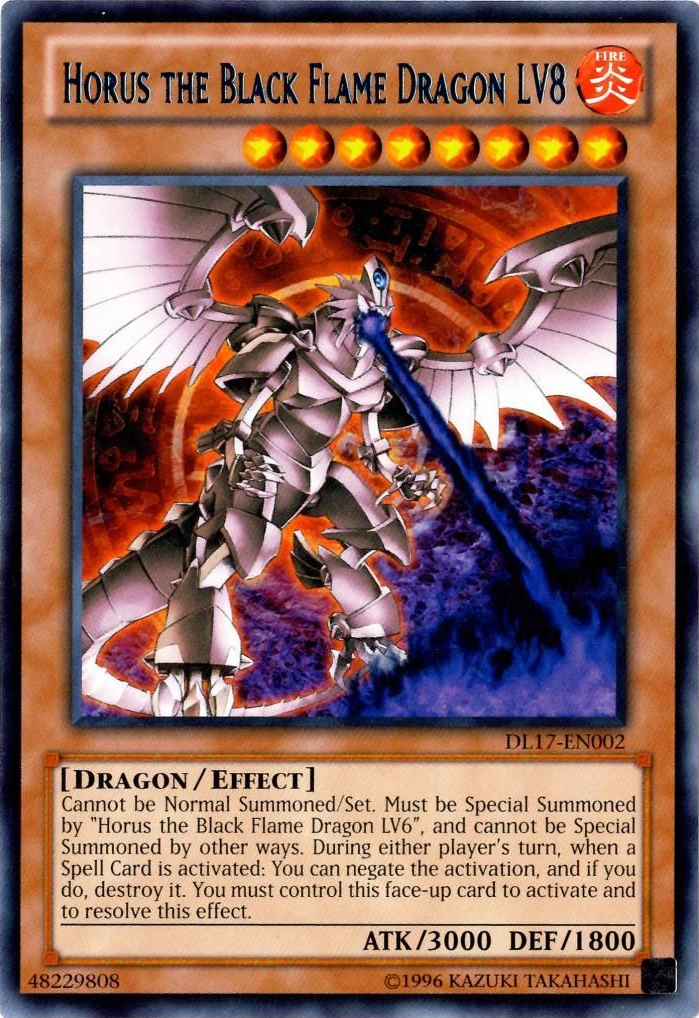 Horus the Black Flame Dragon LV8 (Blue) [DL17-EN002] Rare | Chromatic Games