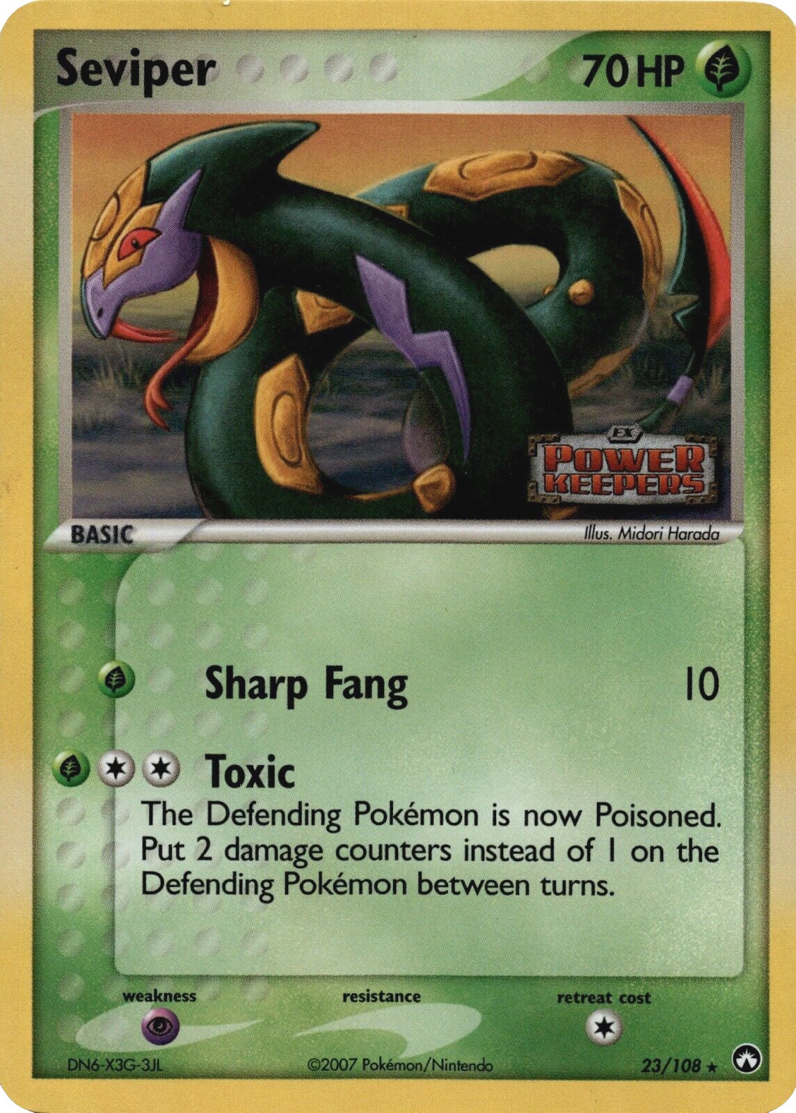 Seviper (23/108) (Stamped) [EX: Power Keepers] | Chromatic Games