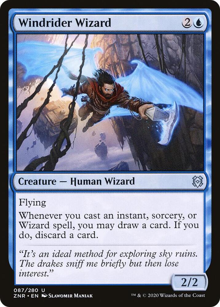 Windrider Wizard 87/280 (Zendikar Rising)  - Foil | Chromatic Games