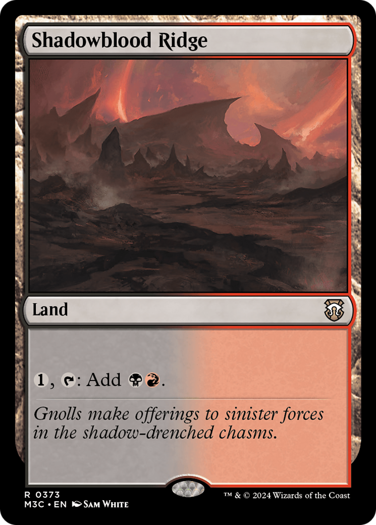 Shadowblood Ridge (Ripple Foil) [Modern Horizons 3 Commander] | Chromatic Games