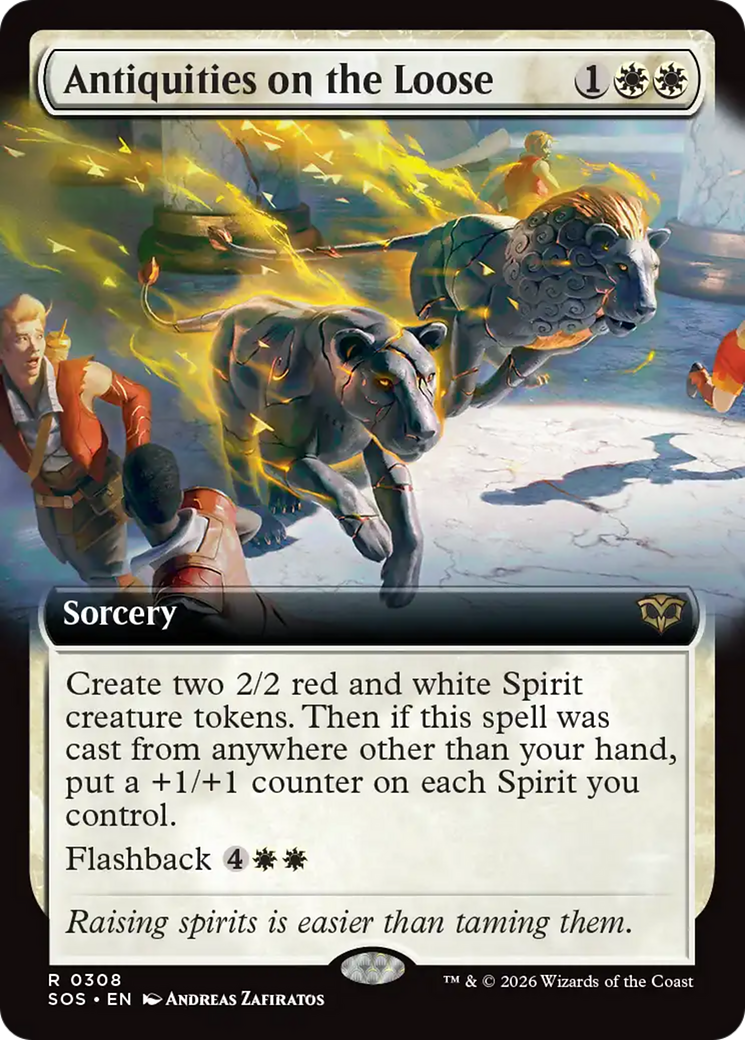 Antiquities on the Loose (Extended Art) [Secrets of Strixhaven] | Chromatic Games