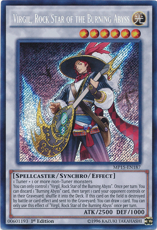 Virgil, Rock Star of the Burning Abyss [MP15-EN187] Secret Rare | Chromatic Games