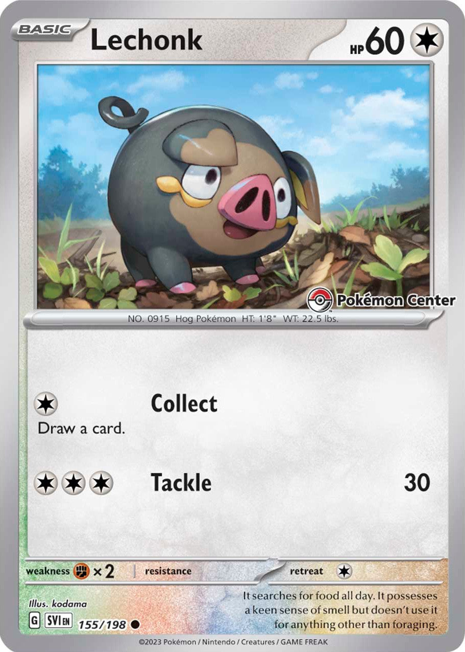 Lechonk (155/198) (Pokemon Center Exclusive) [Scarlet & Violet: Base Set] | Chromatic Games