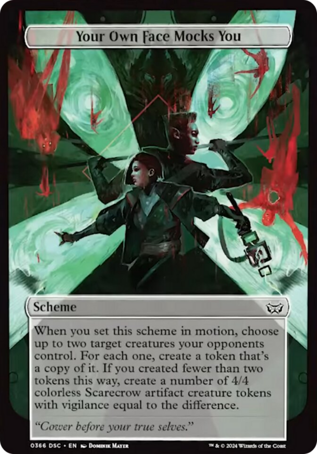 Your Own Face Mocks You (Full Art) [Duskmourn: Archenemy] | Chromatic Games