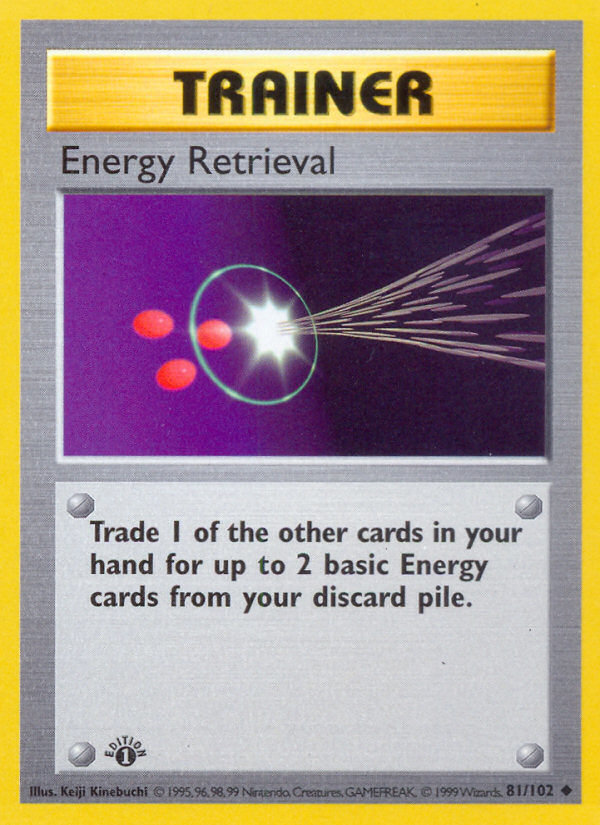 Energy Retrieval (81/102) (Shadowless) [Base Set 1st Edition] | Chromatic Games