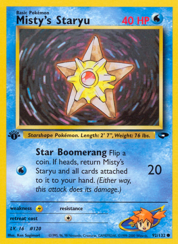 Misty's Staryu (92/132) [Gym Challenge 1st Edition] | Chromatic Games