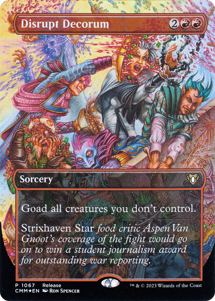 Disrupt Decorum (Borderless Alternate Art) [Commander Masters] | Chromatic Games