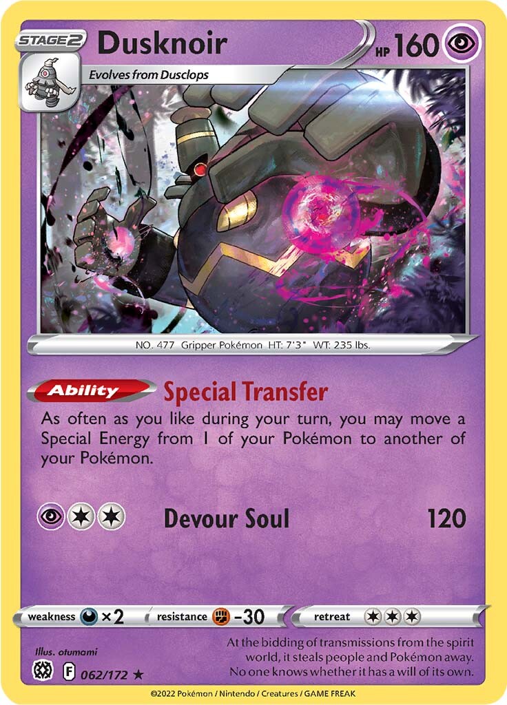 Dusknoir (062/172) [Sword & Shield: Brilliant Stars] | Chromatic Games