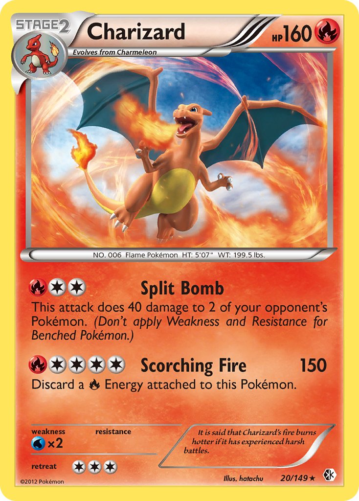 Charizard (20/149) (Cosmos Holo) (Blister Exclusive) [Black & White: Boundaries Crossed] | Chromatic Games