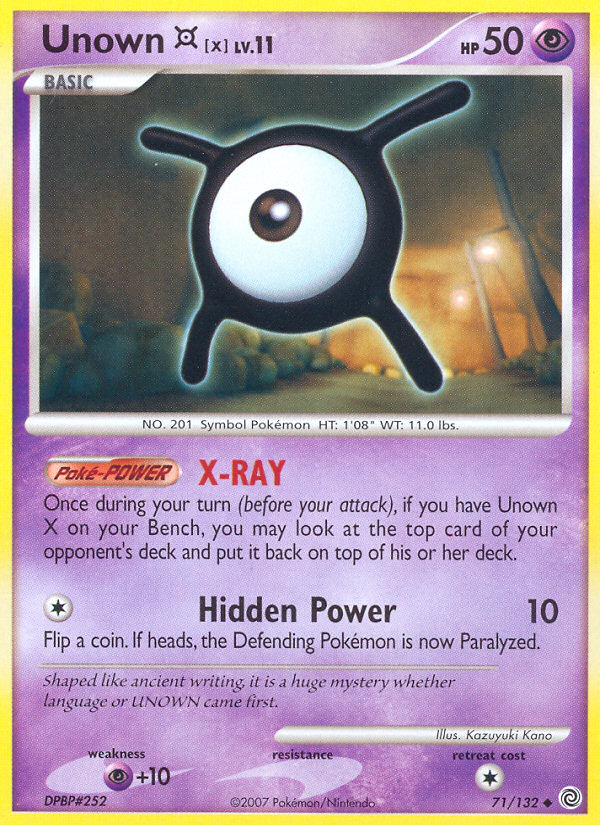 Unown X (71/132) [Diamond & Pearl: Secret Wonders] | Chromatic Games