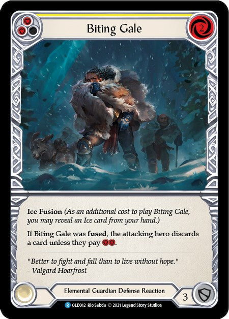 Biting Gale (Yellow) [OLD012] (Tales of Aria Oldhim Blitz Deck)  1st Edition Normal | Chromatic Games