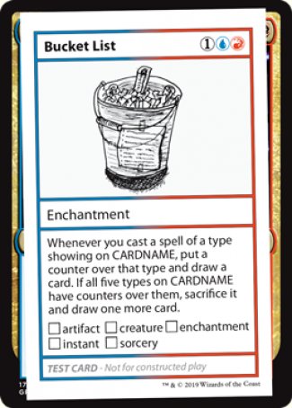 Bucket List (2021 Edition) [Mystery Booster Playtest Cards] | Chromatic Games