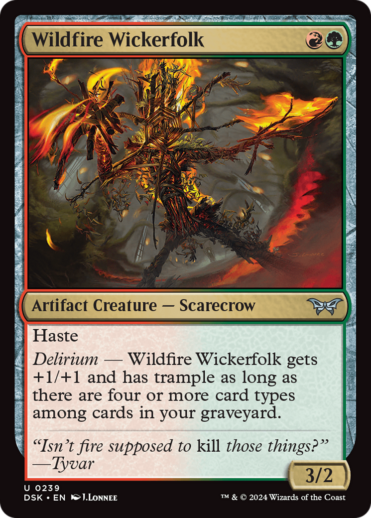 Wildfire Wickerfolk [Duskmourn: House of Horror] | Chromatic Games