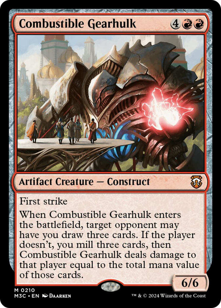 Combustible Gearhulk (Ripple Foil) [Modern Horizons 3 Commander] | Chromatic Games