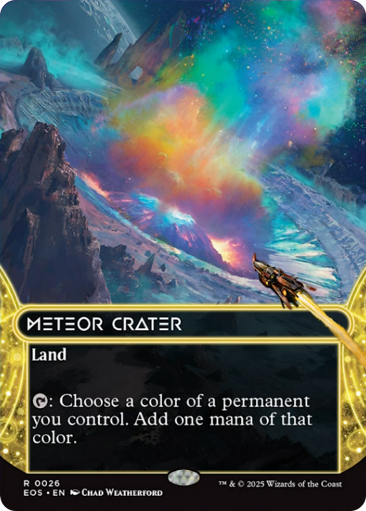 Meteor Crater (0026) (Borderless) [Edge of Eternities: Stellar Sights] | Chromatic Games