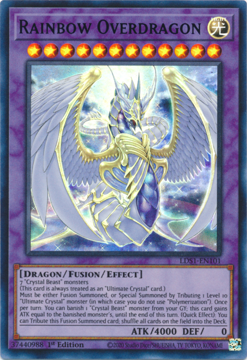 Rainbow Overdragon (Blue) [LDS1-EN101] Ultra Rare | Chromatic Games