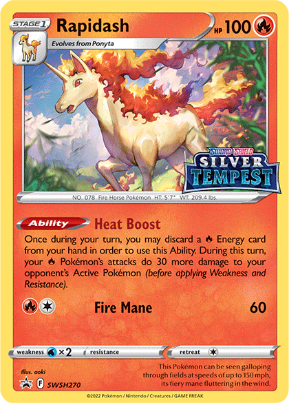 Rapidash (SWSH270) (Prerelease) [Sword & Shield: Black Star Promos] | Chromatic Games