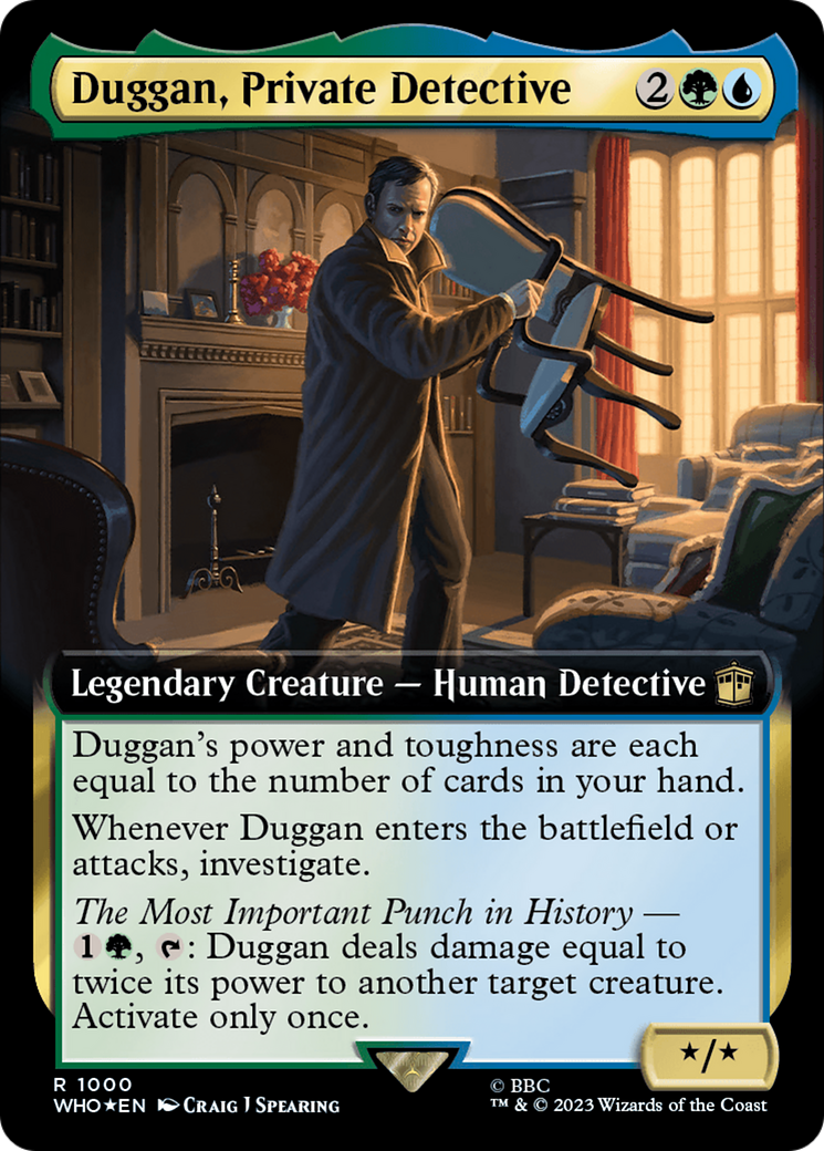 Duggan, Private Detective (Extended Art) (Surge Foil) [Doctor Who] | Chromatic Games