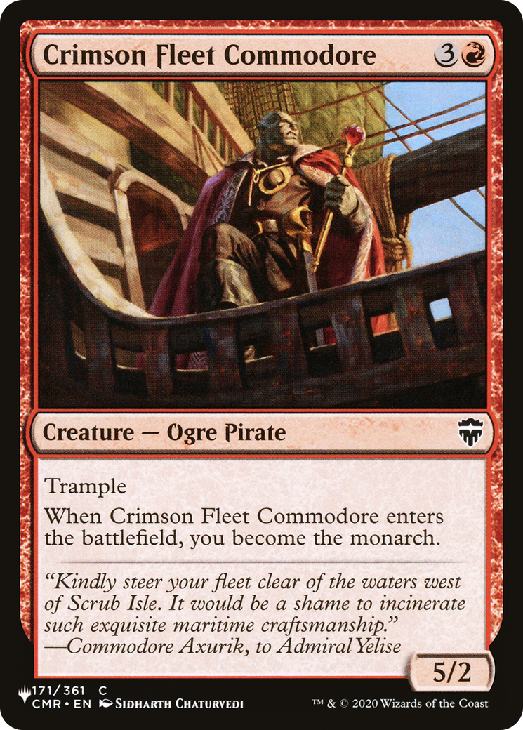 Crimson Fleet Commodore [The List Reprints] | Chromatic Games