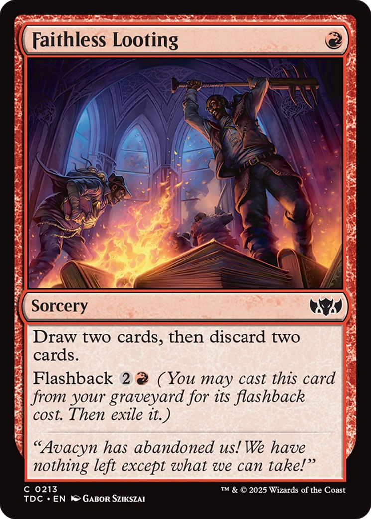 Faithless Looting [Tarkir: Dragonstorm Commander] | Chromatic Games