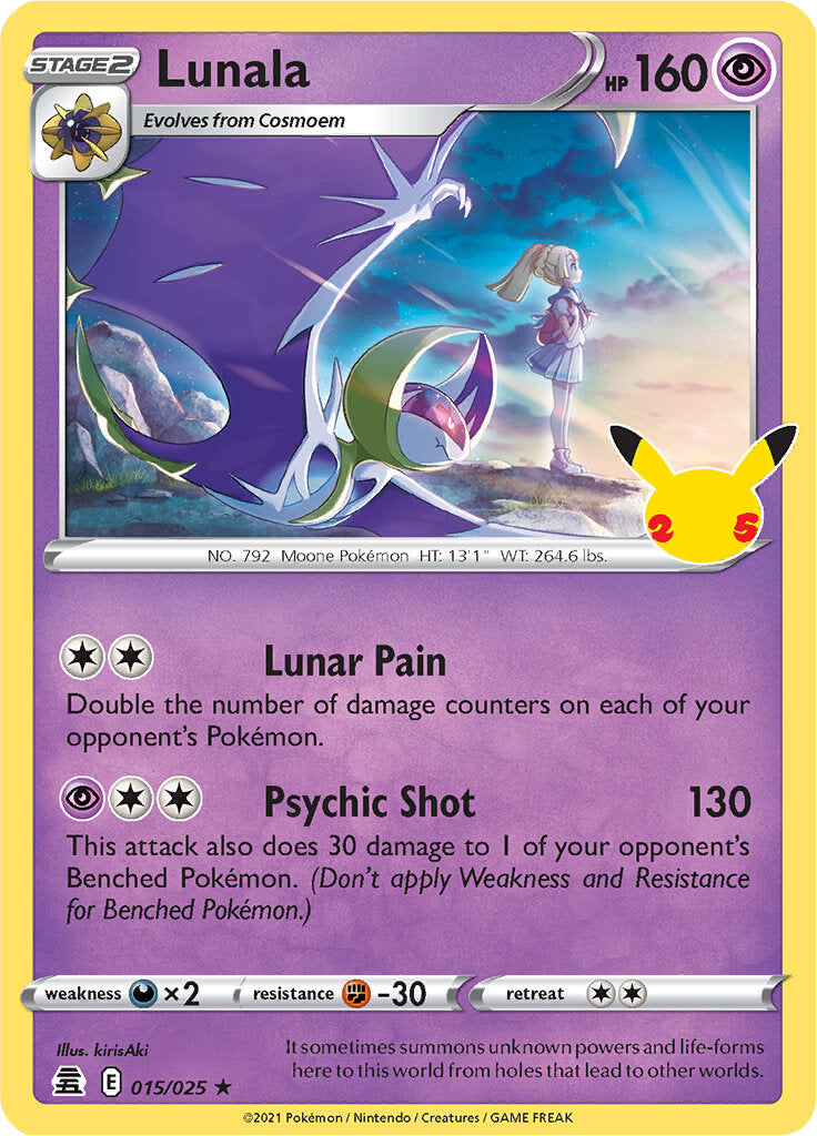 Lunala (015/025) [Celebrations: 25th Anniversary] | Chromatic Games