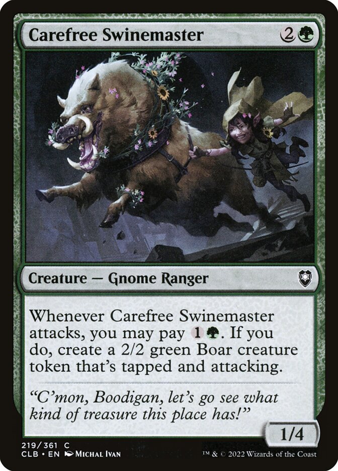 Carefree Swinemaster 219 (Commander Legends: Battle for Baldur's Gate)  | Chromatic Games
