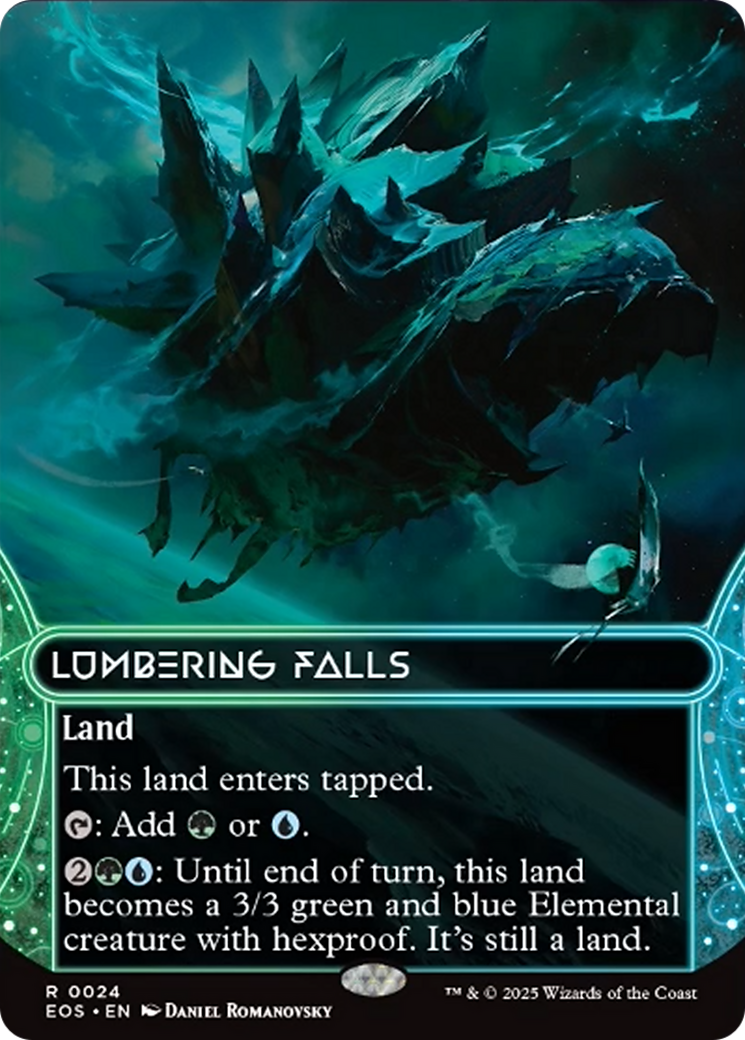 Lumbering Falls (0024) (Borderless) [Edge of Eternities: Stellar Sights] | Chromatic Games