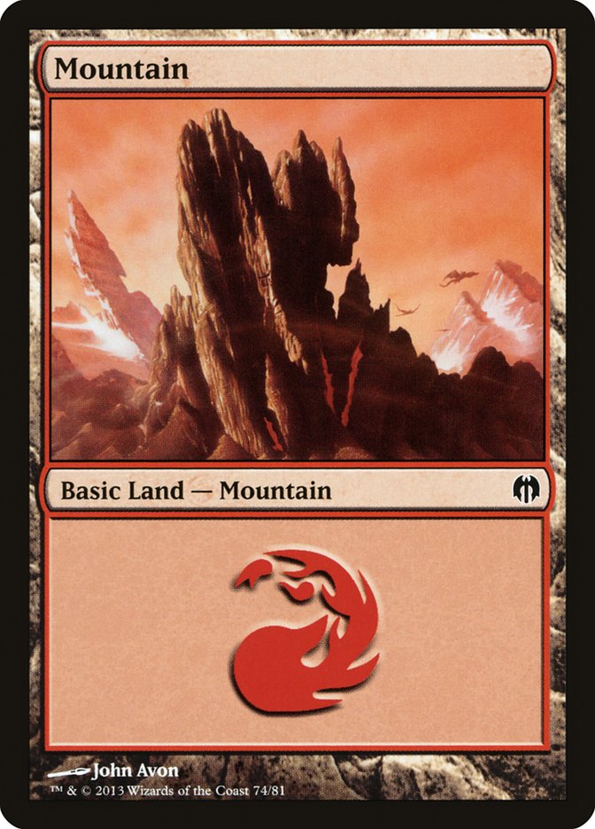 Mountain (74) [Duel Decks: Heroes vs. Monsters] | Chromatic Games