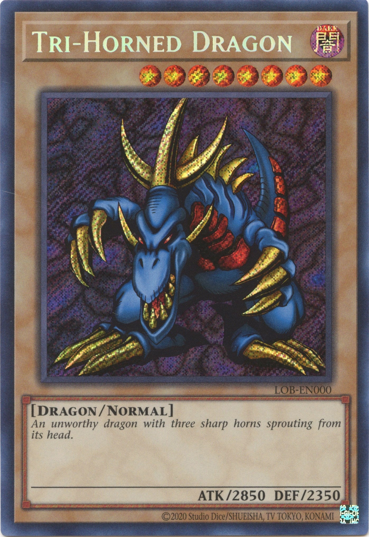 Tri-Horned Dragon (25th Anniversary) [LOB-EN000] Secret Rare | Chromatic Games