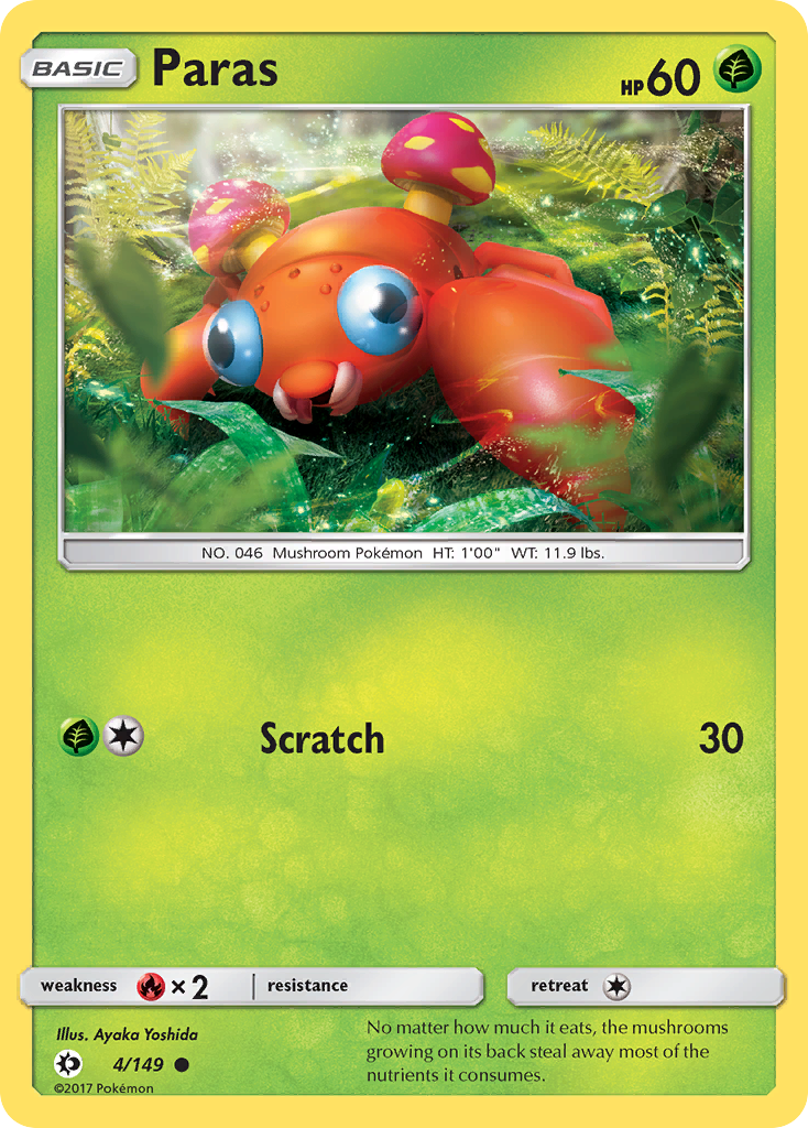 Paras (4/149) [Sun & Moon: Base Set] | Chromatic Games