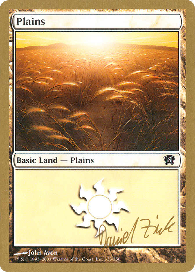 Plains (dz333) (Daniel Zink) [World Championship Decks 2003] | Chromatic Games