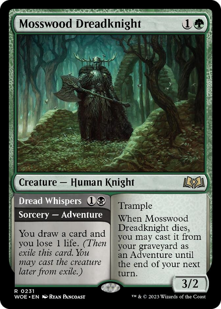 Mosswood Dreadknight // Dread Whispers [Wilds of Eldraine] | Chromatic Games