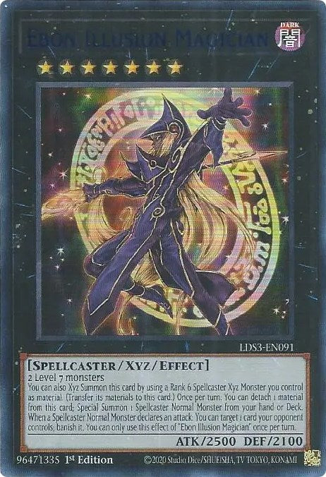 Ebon Illusion Magician (Blue) [LDS3-EN091] Ultra Rare | Chromatic Games