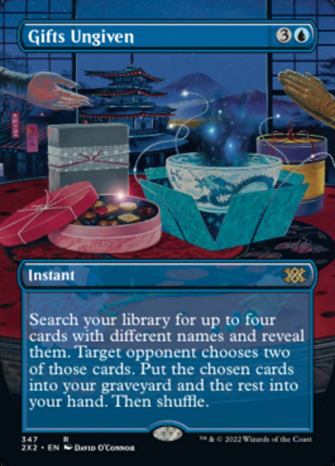 Gifts Ungiven (Borderless Alternate Art) [Double Masters 2022] | Chromatic Games