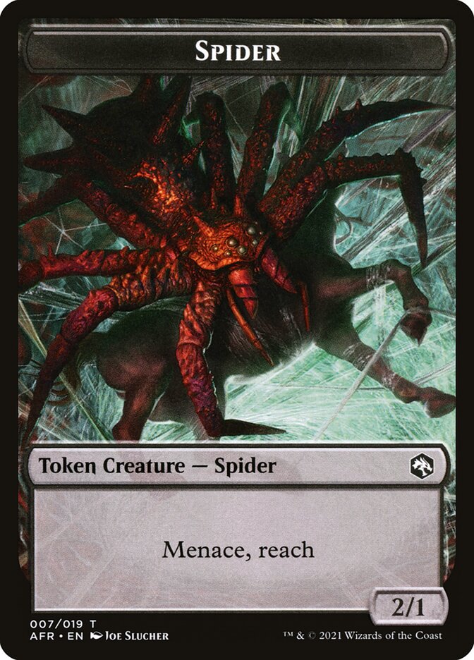 Spider // Zariel, Archduke of Avernus Emblem Double-Sided Token [Dungeons & Dragons: Adventures in the Forgotten Realms Tokens] | Chromatic Games