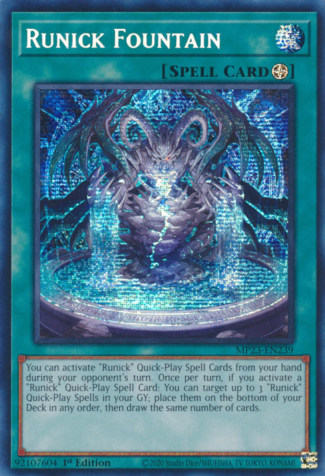 Runick Fountain [MP23-EN239] Prismatic Secret Rare | Chromatic Games