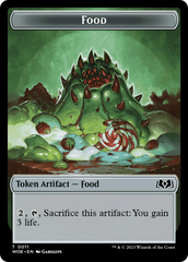 Faerie // Food (0011) Double-Sided Token [Wilds of Eldraine Tokens] | Chromatic Games