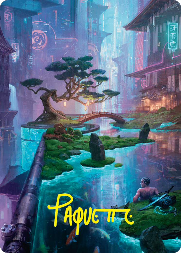 Island Art Card (22/54) (Gold-Stamped Signature) [Foundations Art Series] | Chromatic Games