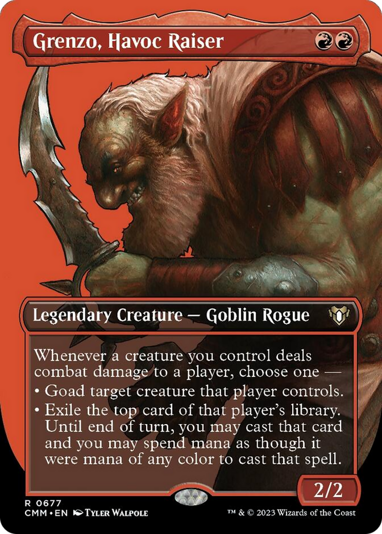Grenzo, Havoc Raiser (Borderless Profile) [Commander Masters] | Chromatic Games