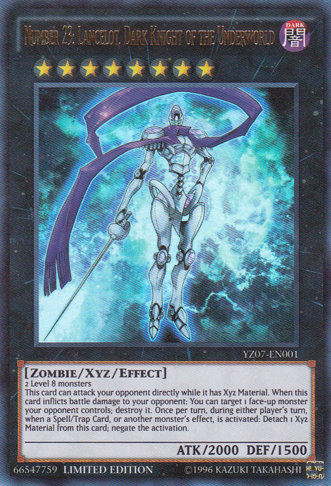 Number 23: Lancelot, Dark Knight of the Underworld [YZ07-EN001] Ultra Rare | Chromatic Games